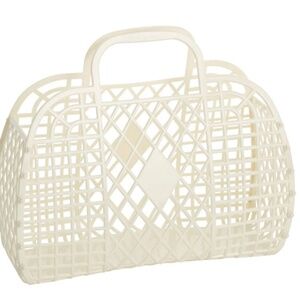 Sun Jellies Large Cream Basket NWT